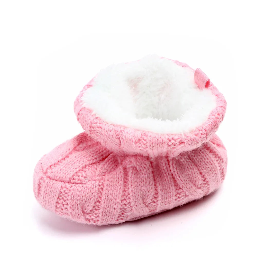 Knitted Cotton Soft First Walkers with Elastic Band