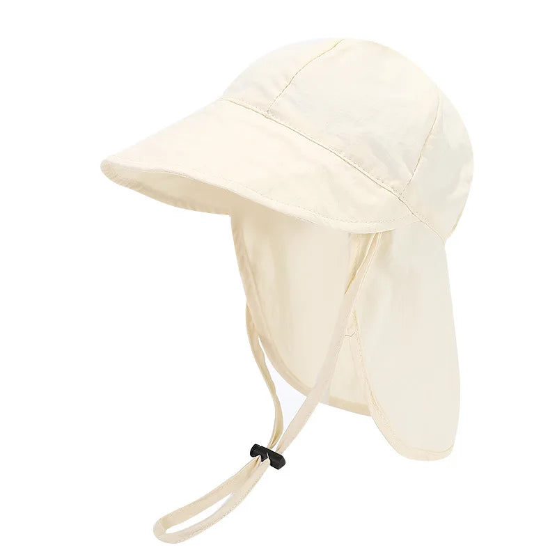Summer Quick‑Dry Toddler Sun Hat with Shawl