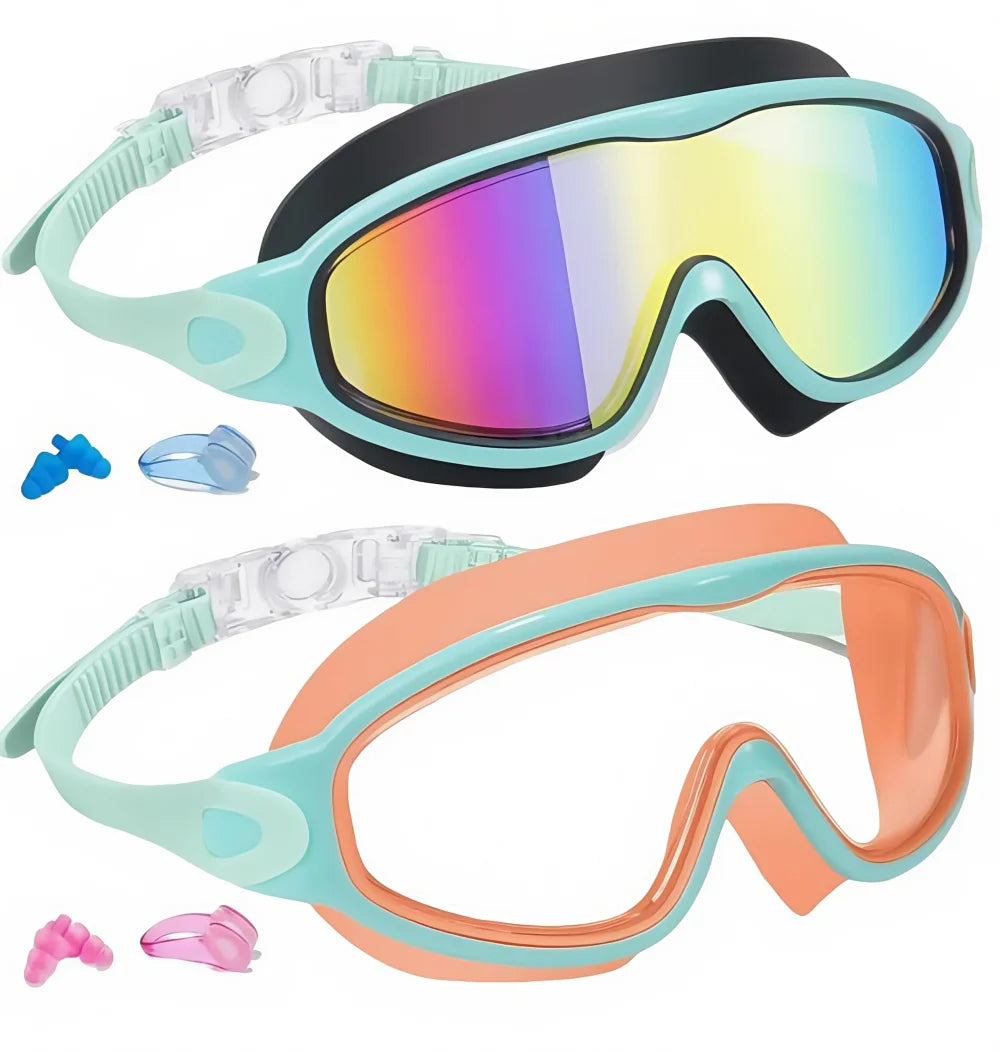 2PCS Kids Swimming Goggles | Anti-fog, UV380 Protection