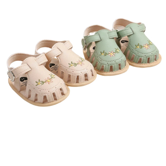 Baby Girl Summer Sandals & Headband Set
