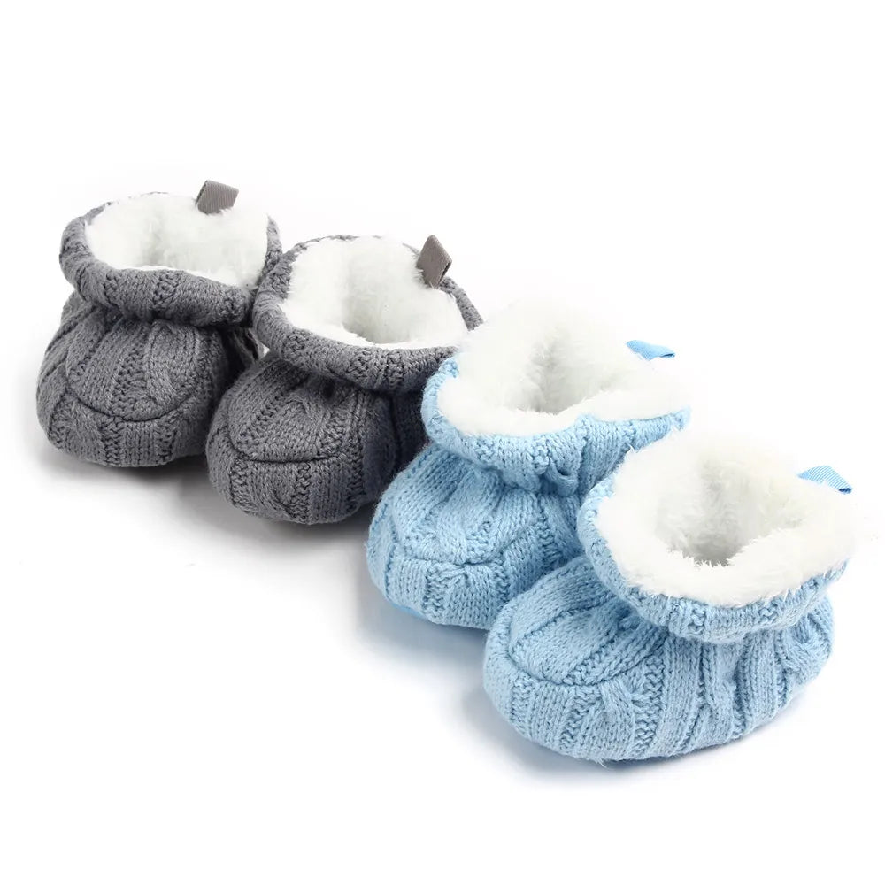 Knitted Cotton Soft First Walkers with Elastic Band