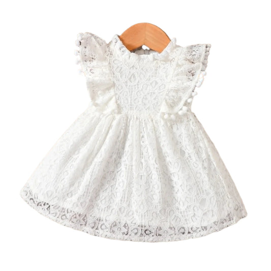 Summer Baby Girl Solid Color Princess Dress