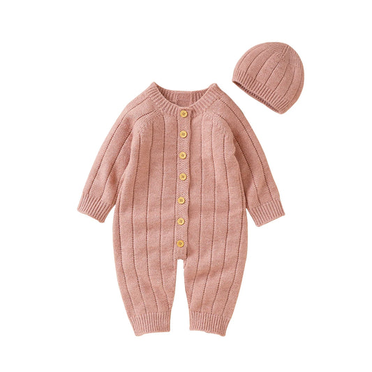 Baby Romper & Hat Set – Long Sleeve