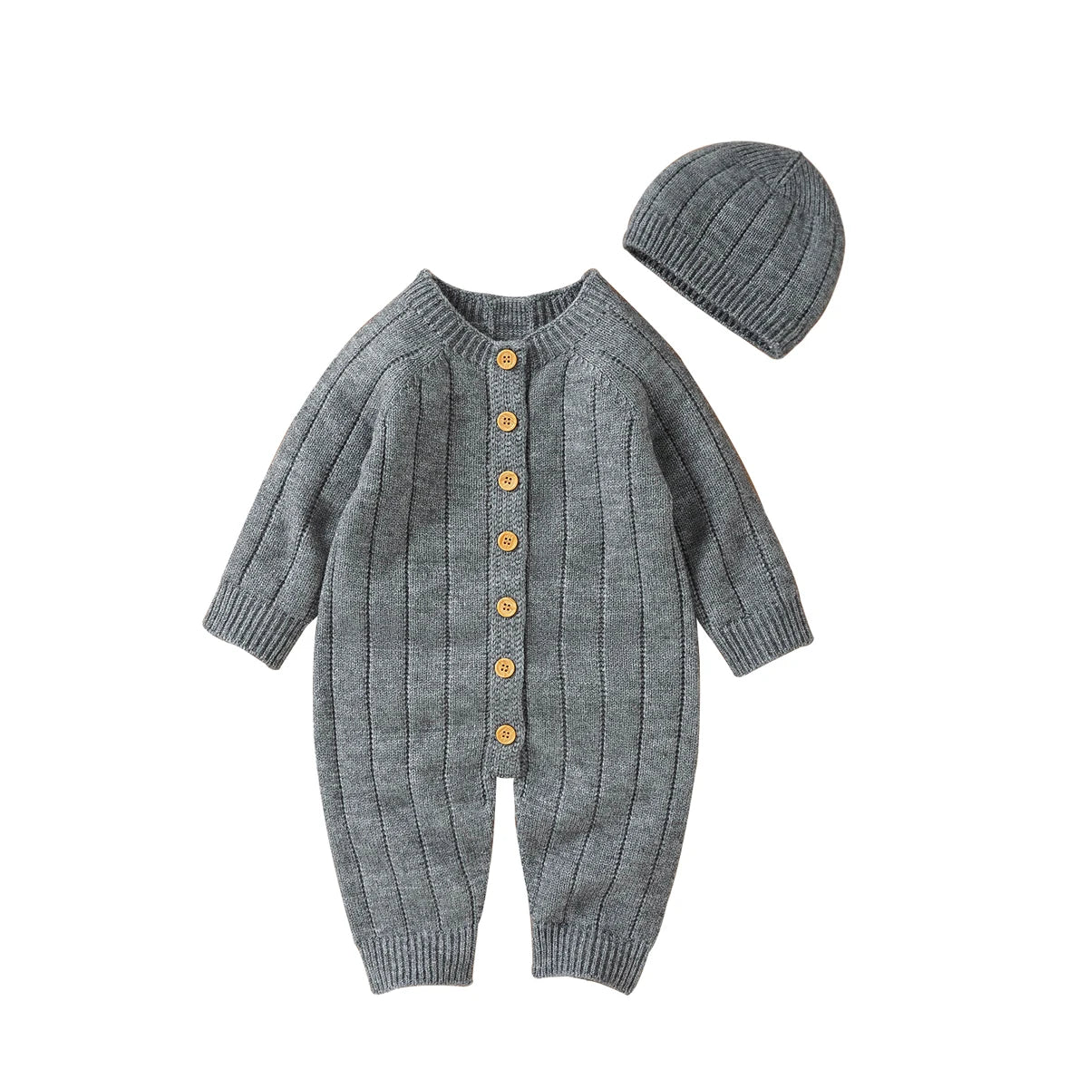 Baby Romper & Hat Set – Long Sleeve