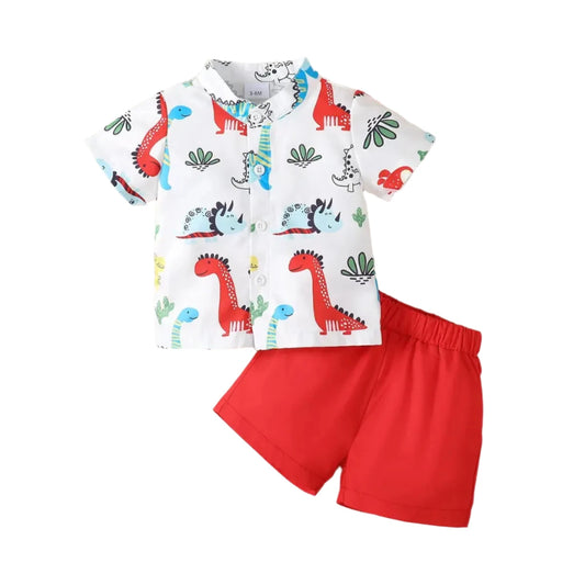 Summer Baby Boys' Dinosaur Print Two-Piece Set
