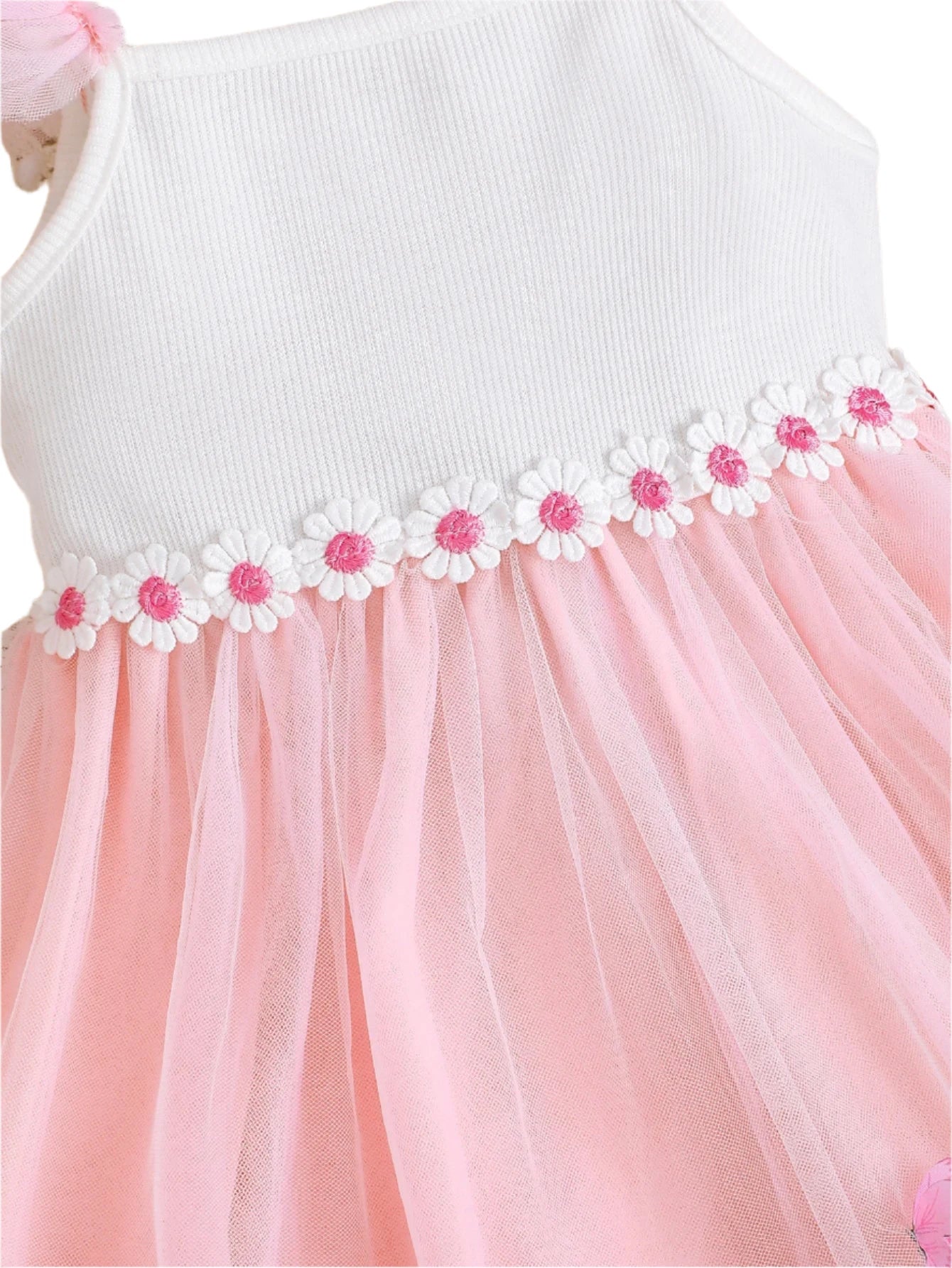 Princess dress embroidered with butterflies
