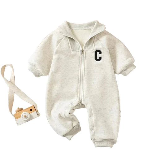 Baby Winter Thick Jumpsuit | Fur Lined Sporty Romper