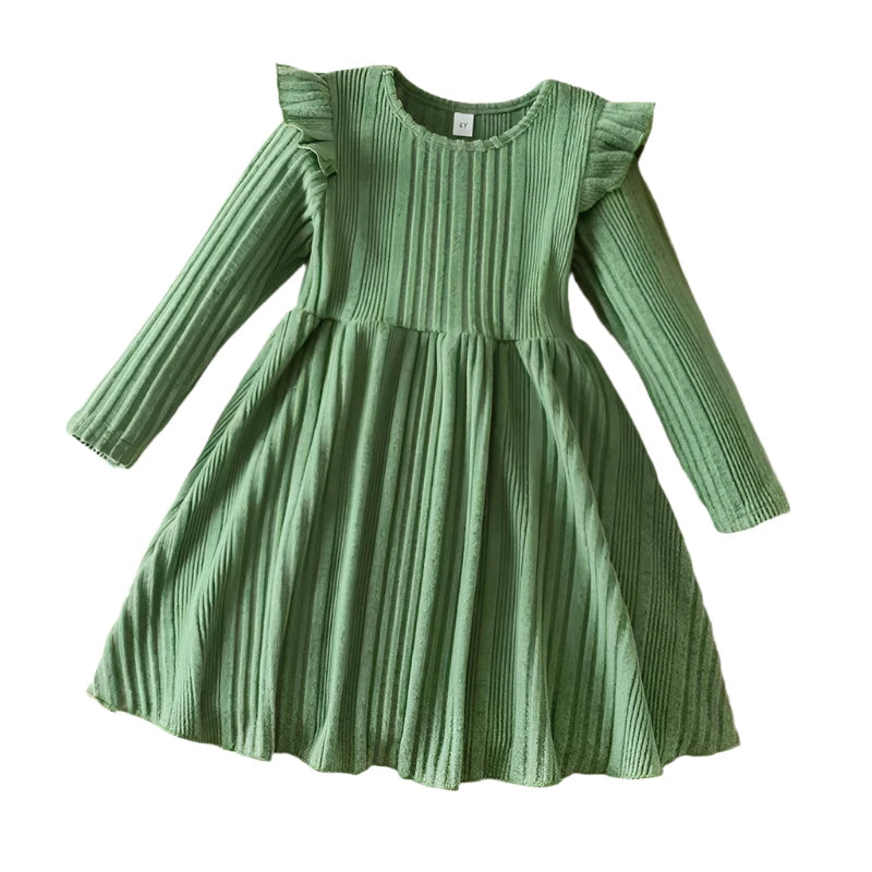 Girls' Knitted Long-Sleeved Dress Autumn/Winte