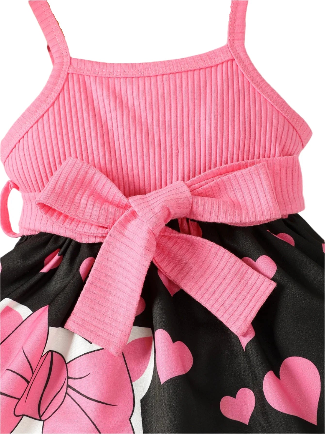 Newborn Baby Girl Cartoon-Printed Sleeveless Dress