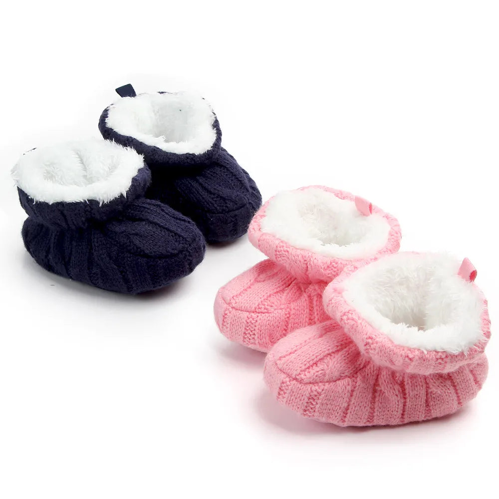 Knitted Cotton Soft First Walkers with Elastic Band
