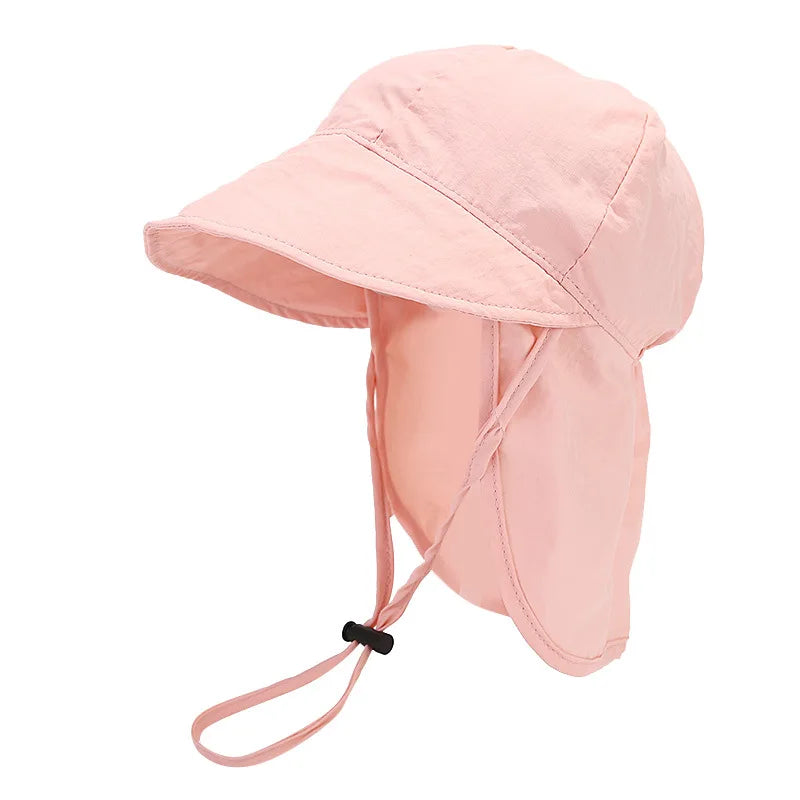 Summer Quick‑Dry Toddler Sun Hat with Shawl
