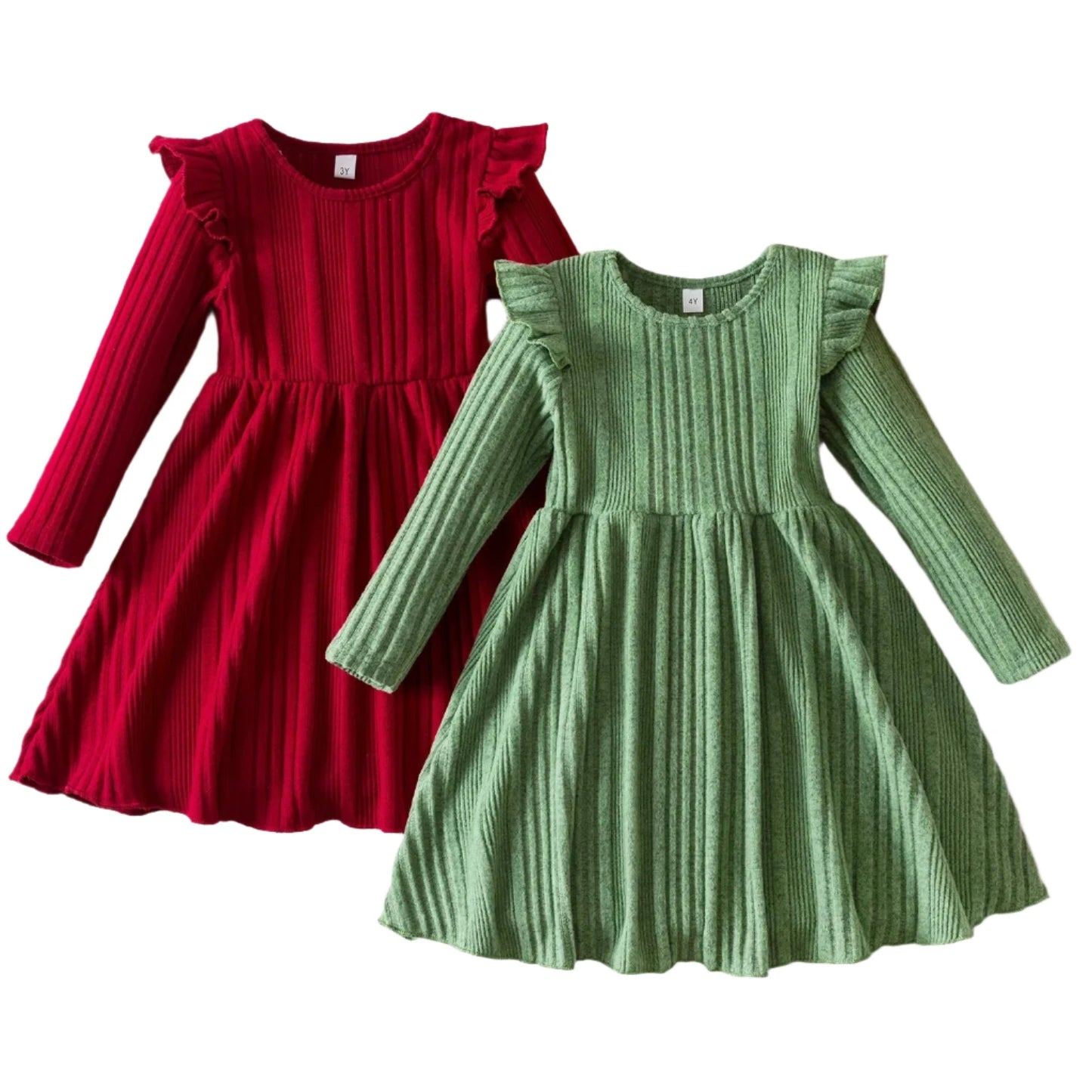 Girls' Knitted Long-Sleeved Dress Autumn/Winte