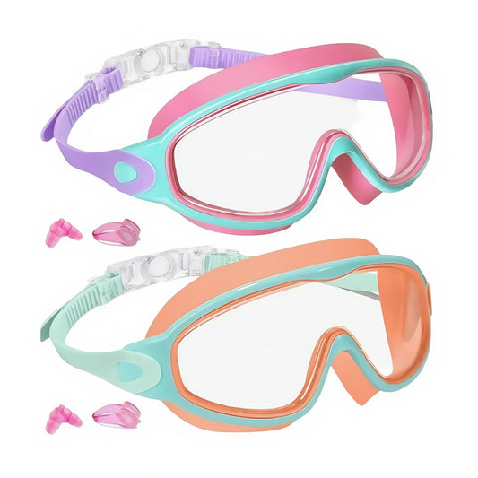 2PCS Kids Swimming Goggles | Anti-fog, UV380 Protection