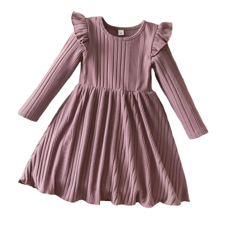 Girls' Knitted Long-Sleeved Dress Autumn/Winte