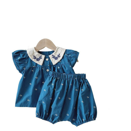 Floral Summer Baby Girl Clothing Set