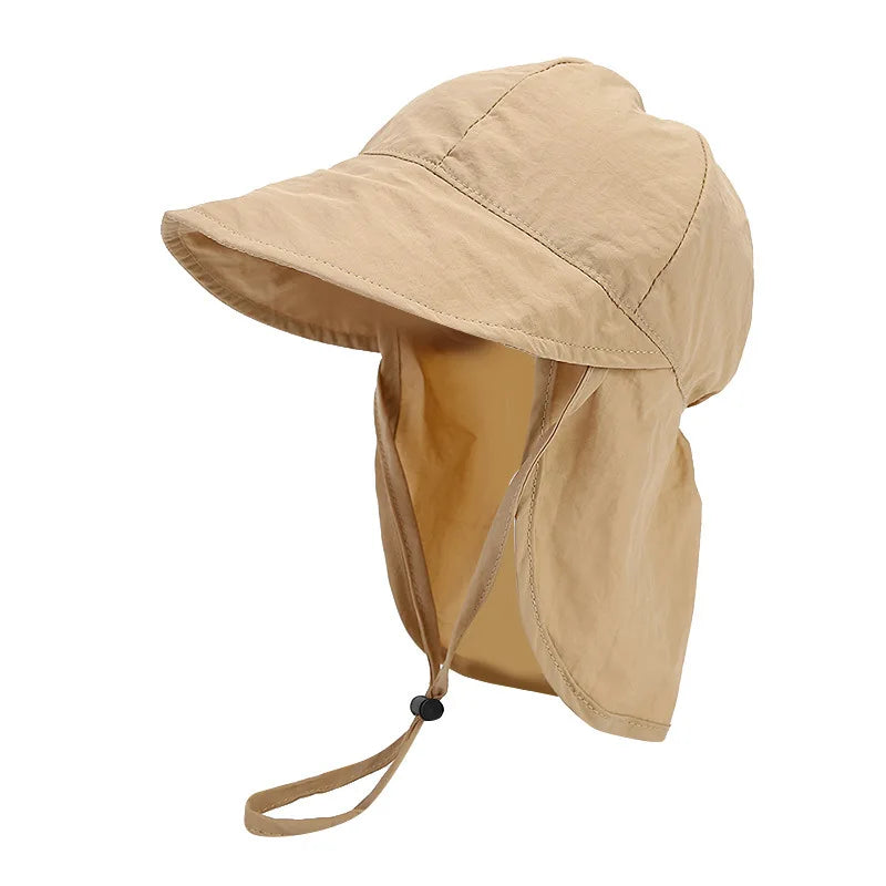 Summer Quick‑Dry Toddler Sun Hat with Shawl