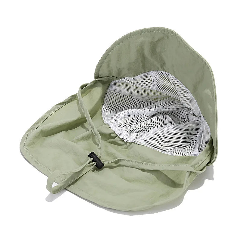 Summer Quick‑Dry Toddler Sun Hat with Shawl