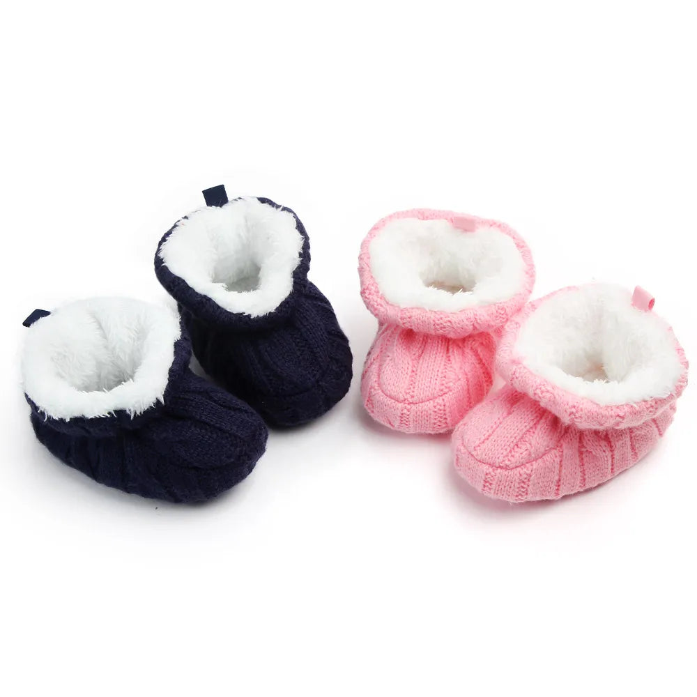 Knitted Cotton Soft First Walkers with Elastic Band