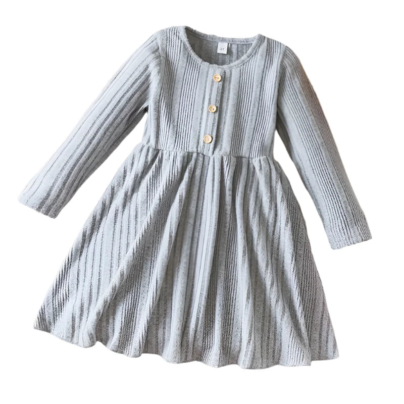 Girls' Knitted Long-Sleeved Dress Autumn/Winte